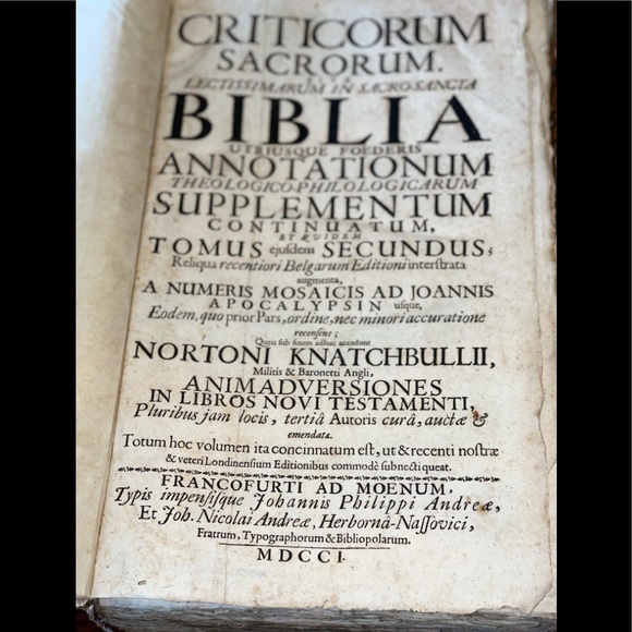 Other - 1701 Antiquarian Book on Religion from closed stacks of Seminary MUST SEE